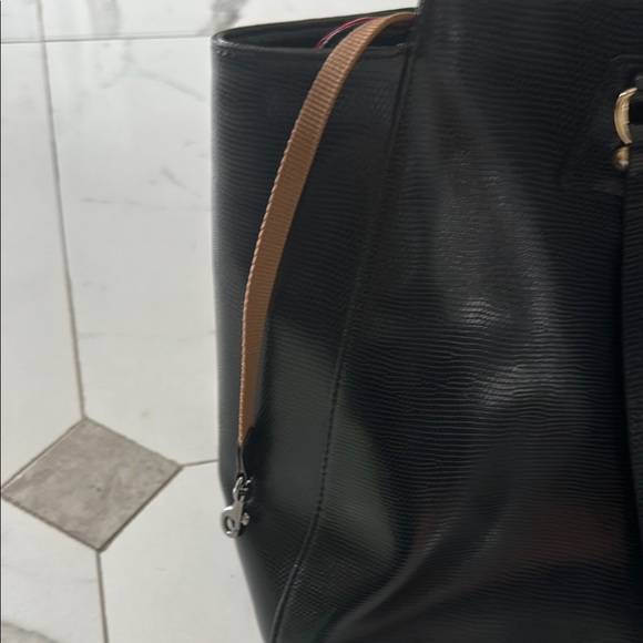 Dooney & Bourke Black Leather Tote Bag - Picture 5 of 14